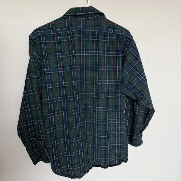 VTG Pendleton Mens Tartan Shirt Large Pure Virgin Wool Button Front Cabincore - Picture 8 of 8